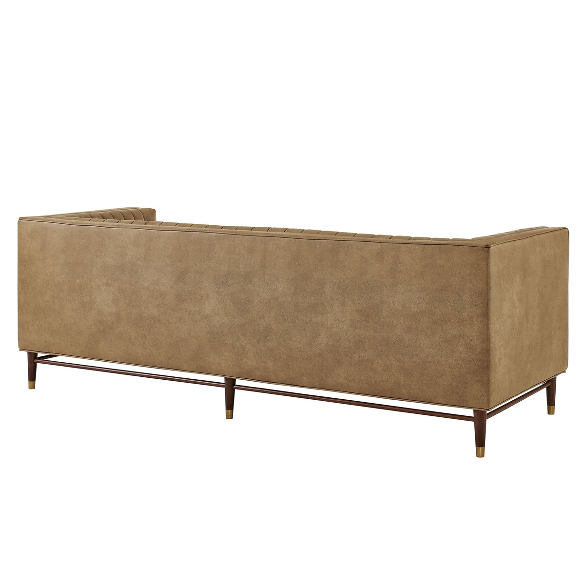 Devote 93 Inch Vegan Leather Channel Tufted Sofa by Modway