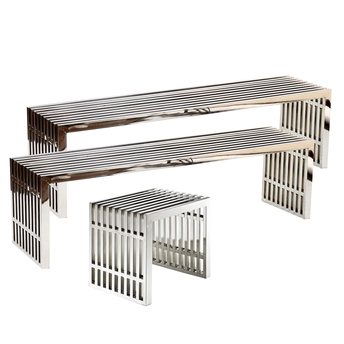 Gridiron Benches Set of 3 by Modway