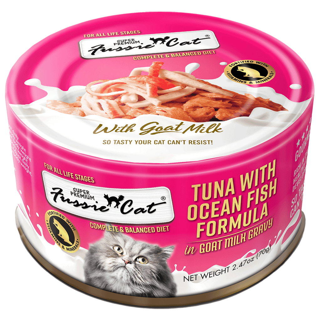 Fussie Cat Tuna with Oceanfish Formula in Goat Milk Gravy (2.47oz)