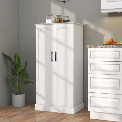 Freestanding Buffet Cupboards Sideboard with 2 Doors and Anti-Tipping Devices-White