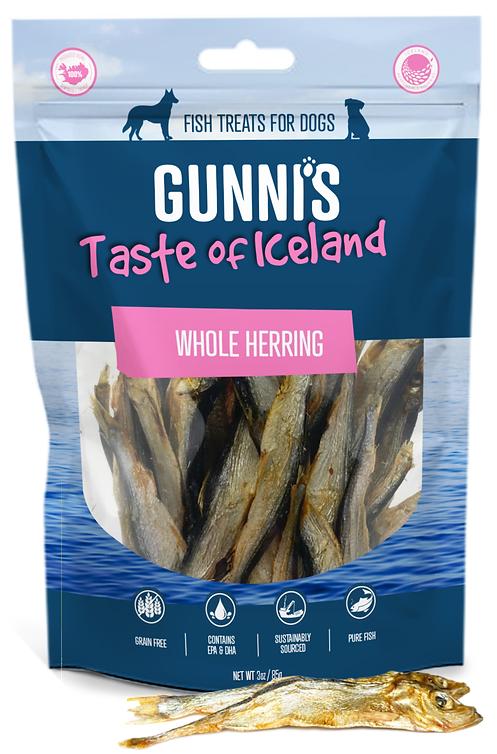 Gunni's Whole Herring Dog Treats (3oz)