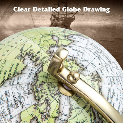 Educational Geographic 5/8/10 Inch World Globe with Triangle Metal Stand