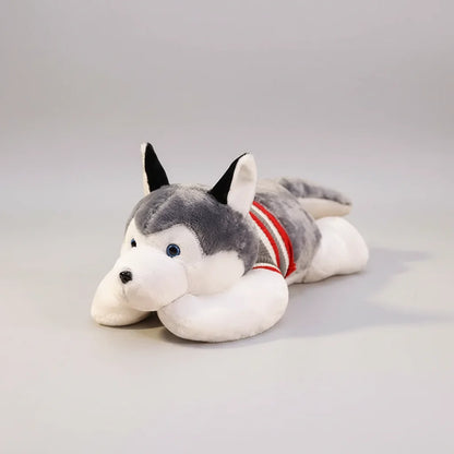 Giant Husky Plush Toy – Soft Dog Body Pillow Stuffed Animal