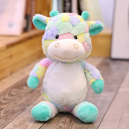 Kawaii Rainbow Sika Deer Plush Toy – Cute Giant Deer Stuffed Animal Pillow