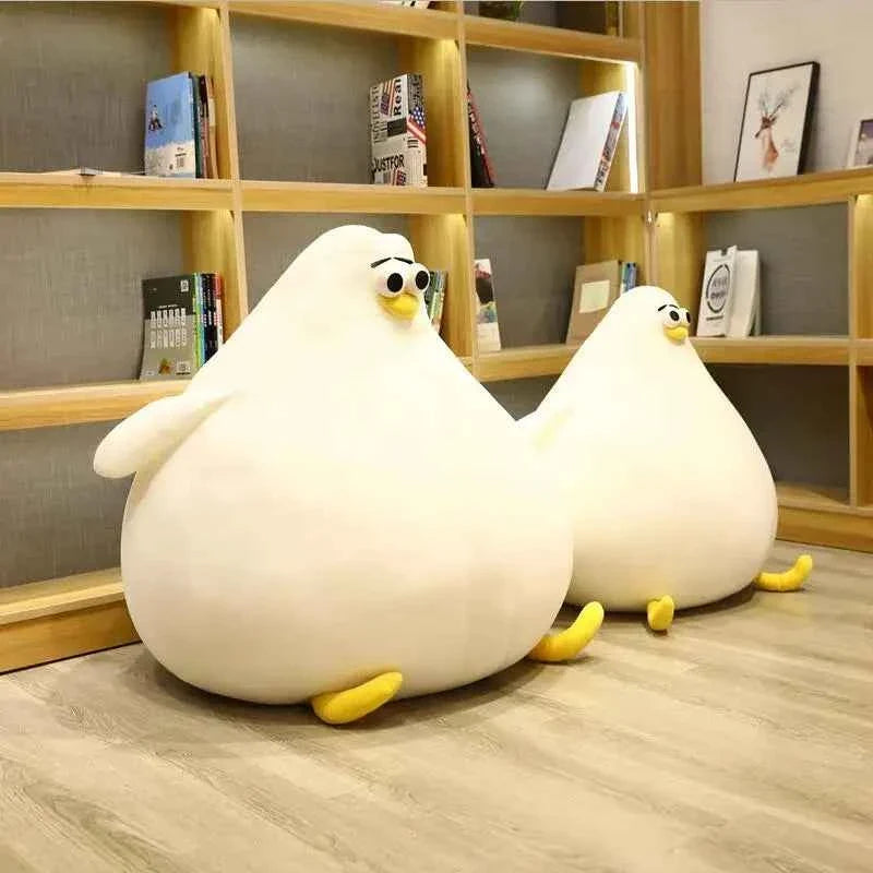 Giant Round Penguin Plush Pillow – Soft Fluffy Stuffed Animal