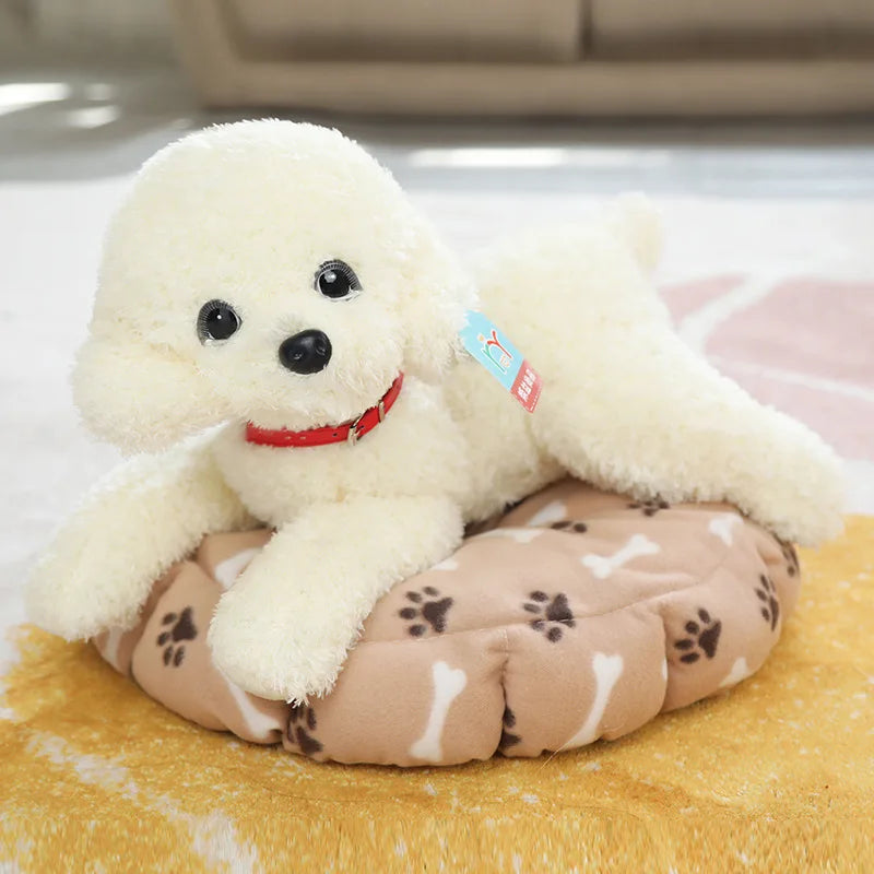 Realistic Teddy Dog Plush Toy – Soft Puppy Stuffed Animal