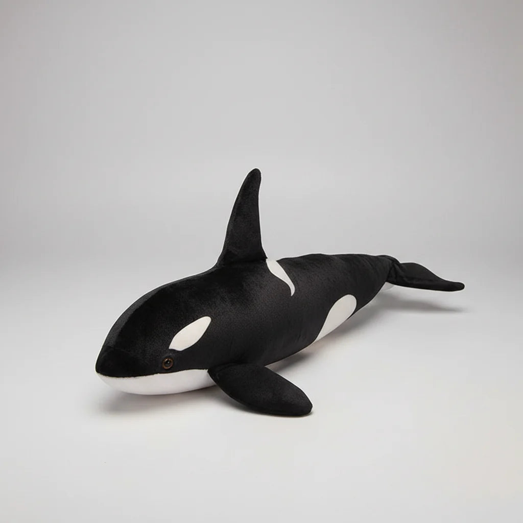 Giant Orca Whale Plush Toy – Lifelike Killer Whale Stuffed Animal