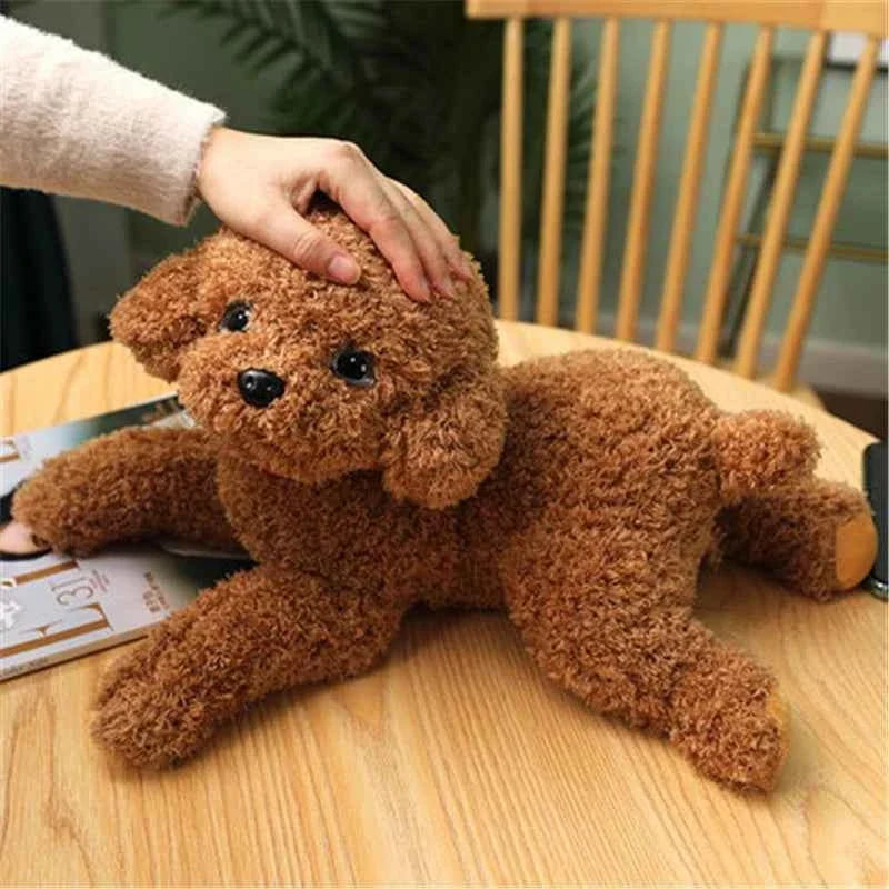 Realistic Teddy Dog Plush Toy – Soft Puppy Stuffed Animal