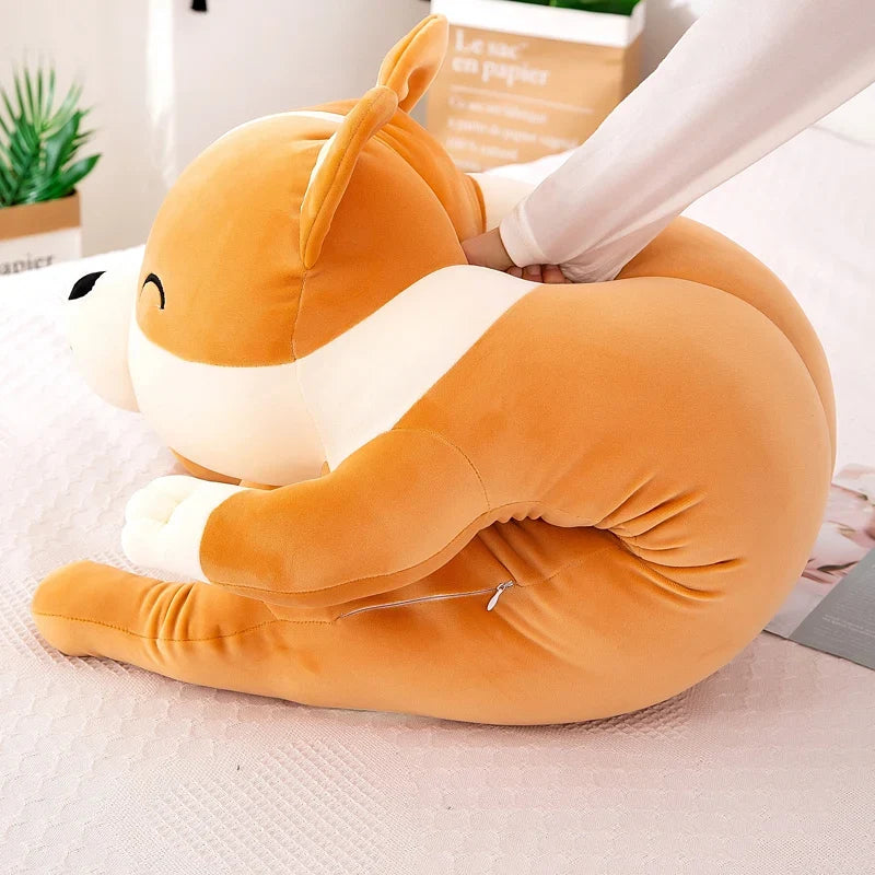 Giant Corgi Dog Plush Pillow – Soft Kawaii Stuffed Animal