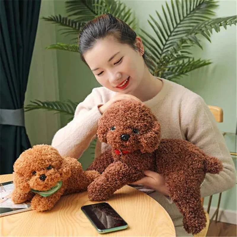 Realistic Teddy Dog Plush Toy – Soft Puppy Stuffed Animal