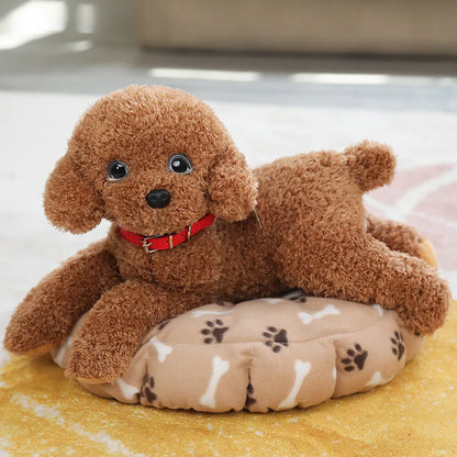 Realistic Teddy Dog Plush Toy – Soft Puppy Stuffed Animal