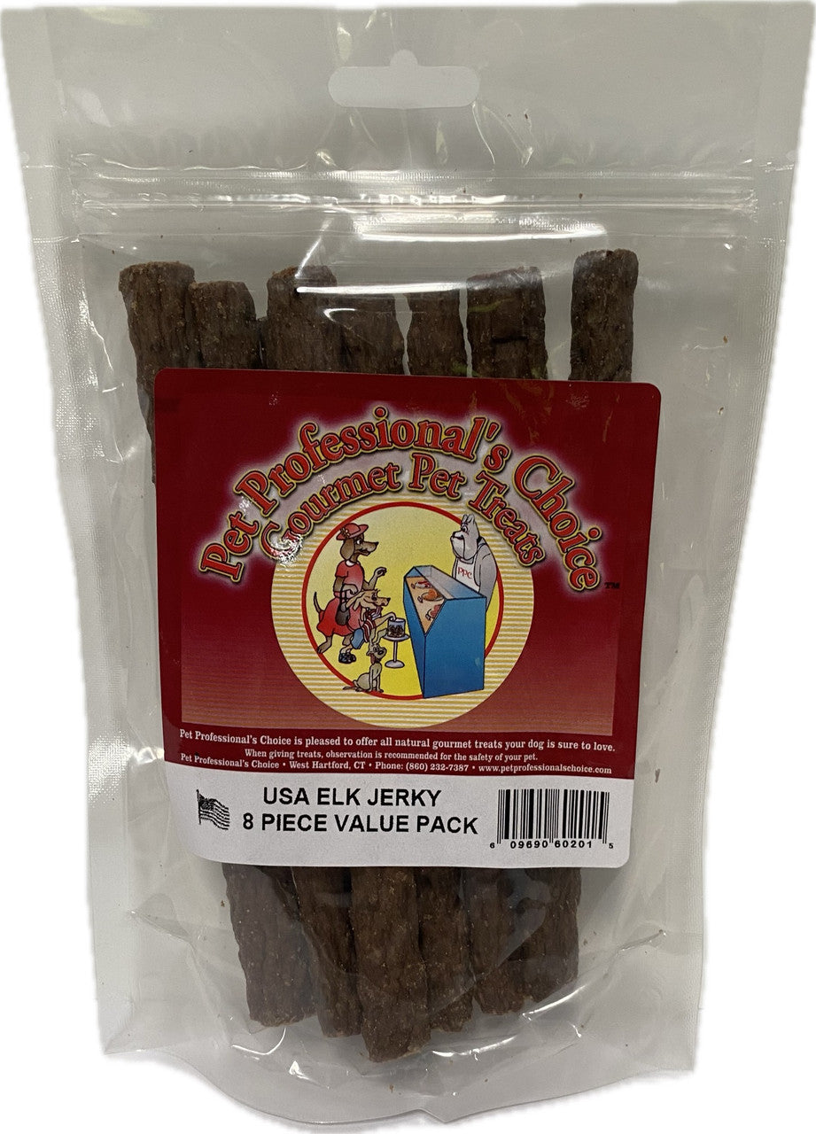 Pet Professional's Choice USA Elk Jerky 8pc