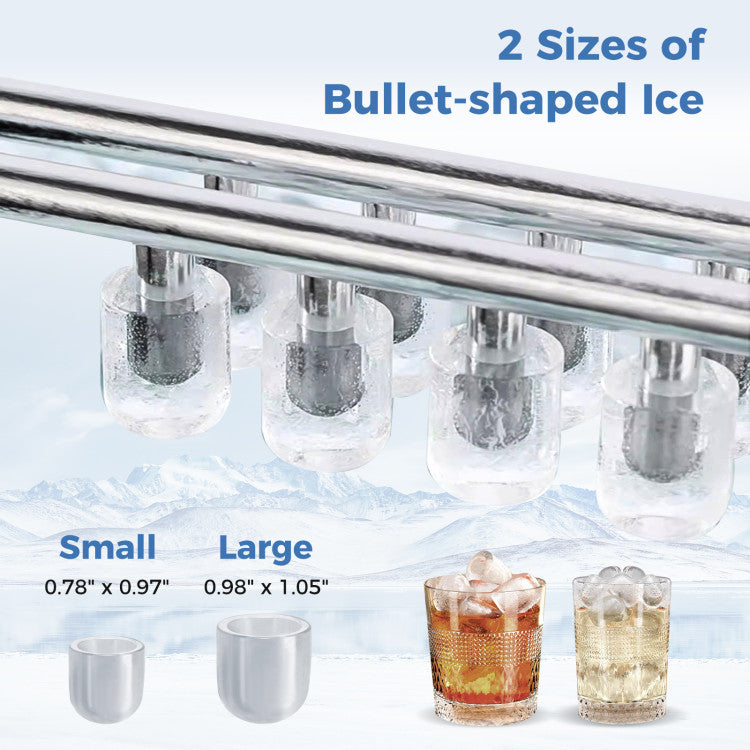 Ice Maker Countertop with Self-Cleaning for Home Kitchen Office Party