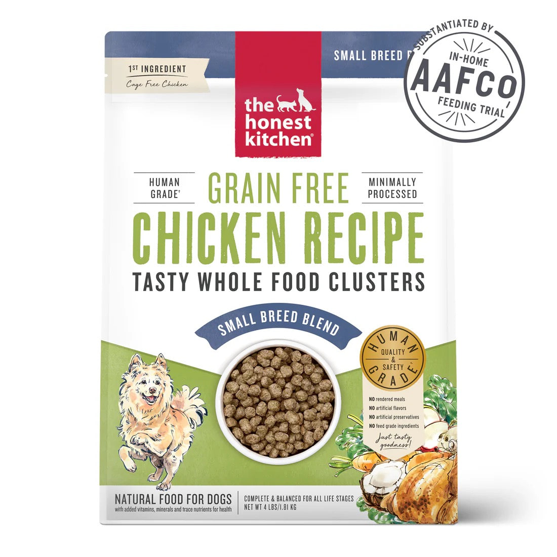 Honest Kitchen Clusters Small Breed Grain Free Chicken Dry Dog Food (4lb)