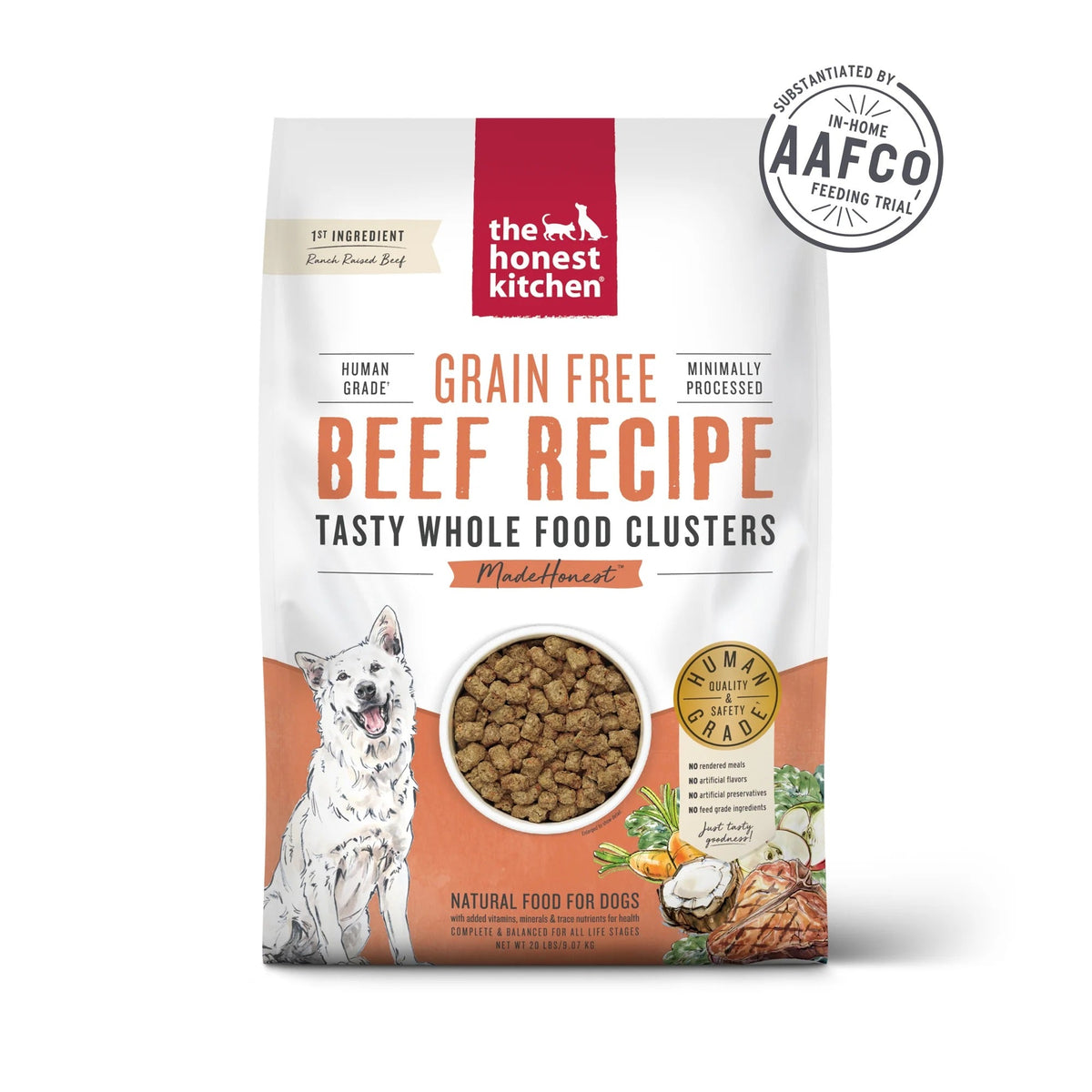 Honest Kitchen Clusters Small Breed Grain Free Beef Dry Dog Food (4lb)