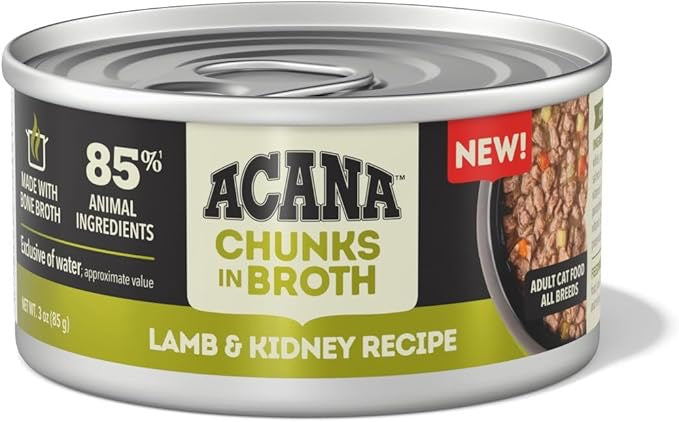 Acana Grain Free Chunks in Broth Lamb & Kidney Wet Cat Food (3oz)