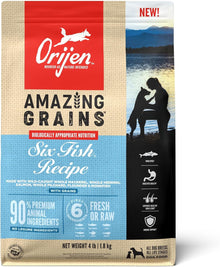 Orijen Amazing Grains Six Fish Dry Dog Food