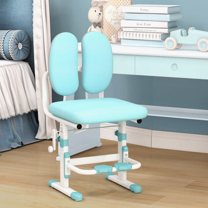 Ergonomic Height-adjustable Kids Study Chair with Double Back Support