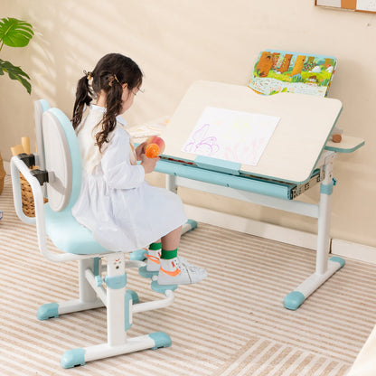 Ergonomic Height-adjustable Kids Study Chair with Double Back Support