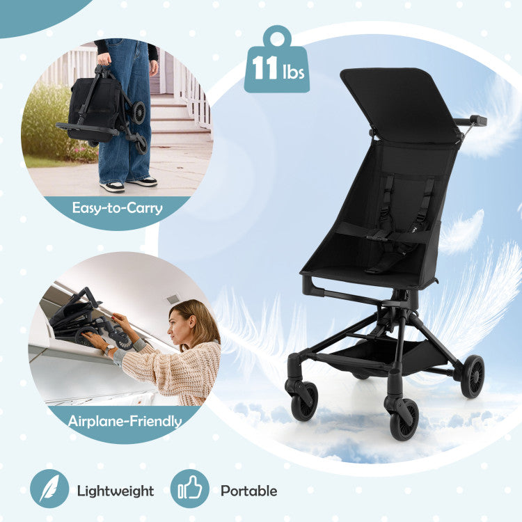 Lightweight Airplane-Ready Stroller with All-Terrain Wheels