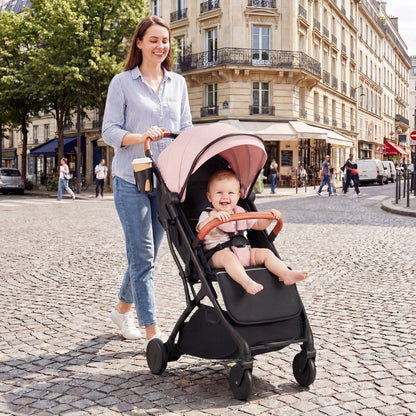 Lightweight Baby Stroller Compact Travel Stroller with One-Hand Folding