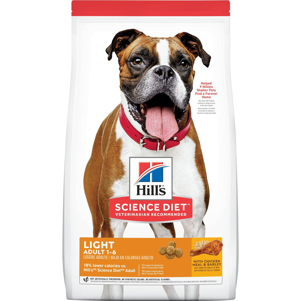 Hill's Science Diet Adult Light with Chicken Meal & Barley Dry Dog Food Bag (30lb)