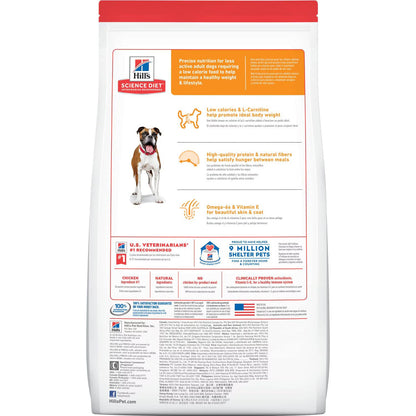 Hill's Science Diet Adult Light with Chicken Meal & Barley Dry Dog Food Bag (30lb)