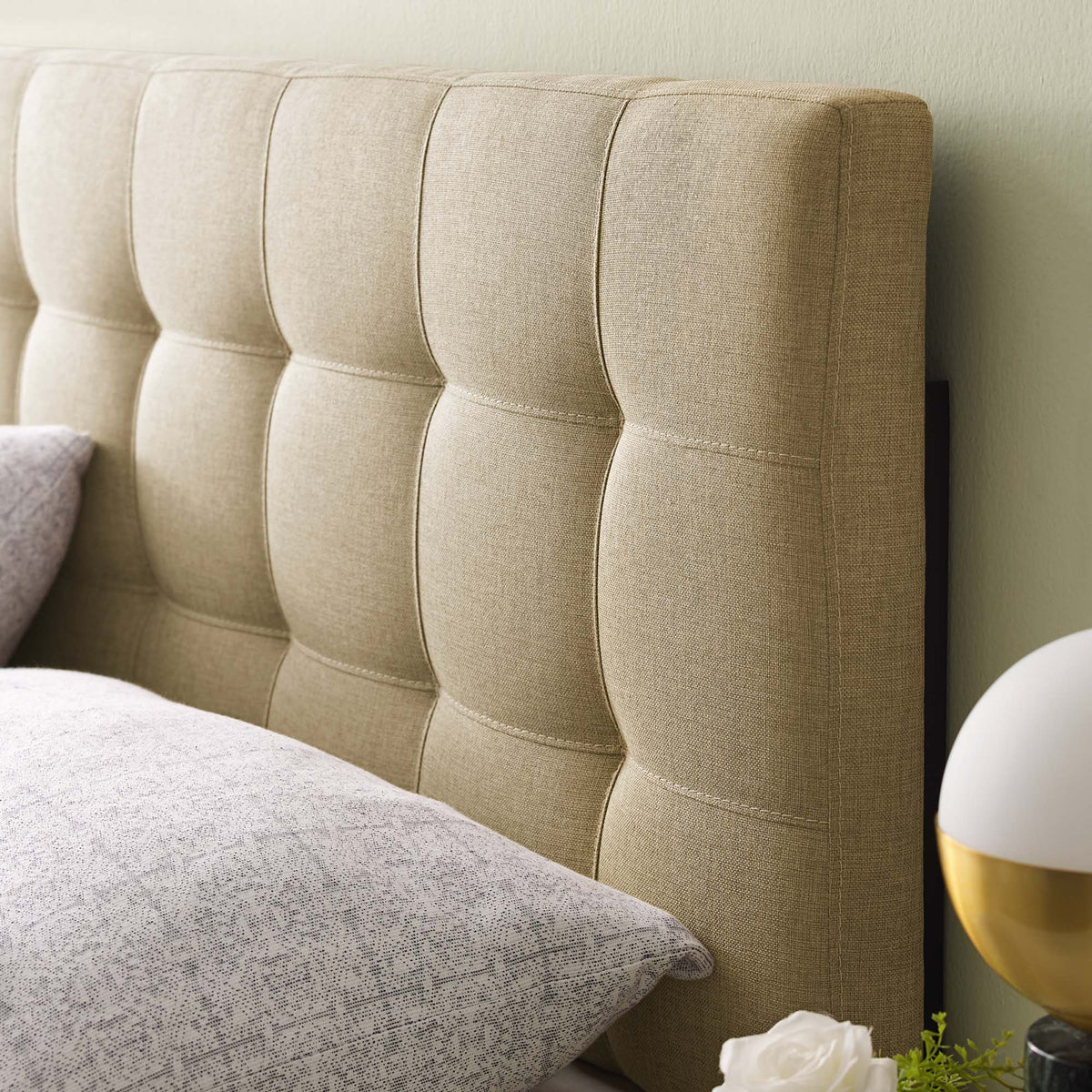 Lily Upholstered Fabric Queen Headboard by Modway