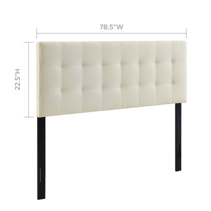 Lily Upholstered Fabric King Headboard by Modway