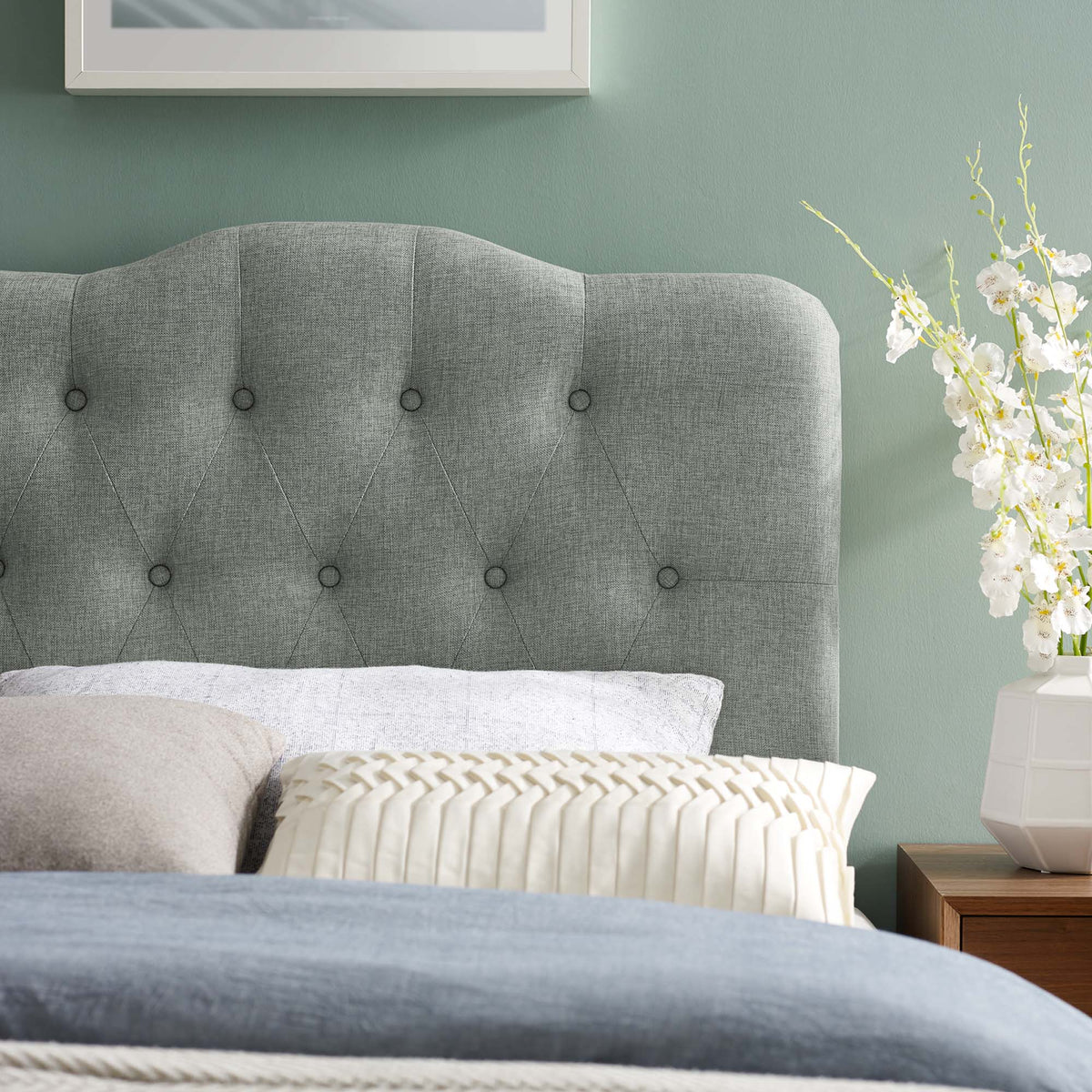 Annabel Upholstered Fabric Twin Headboard by Modway