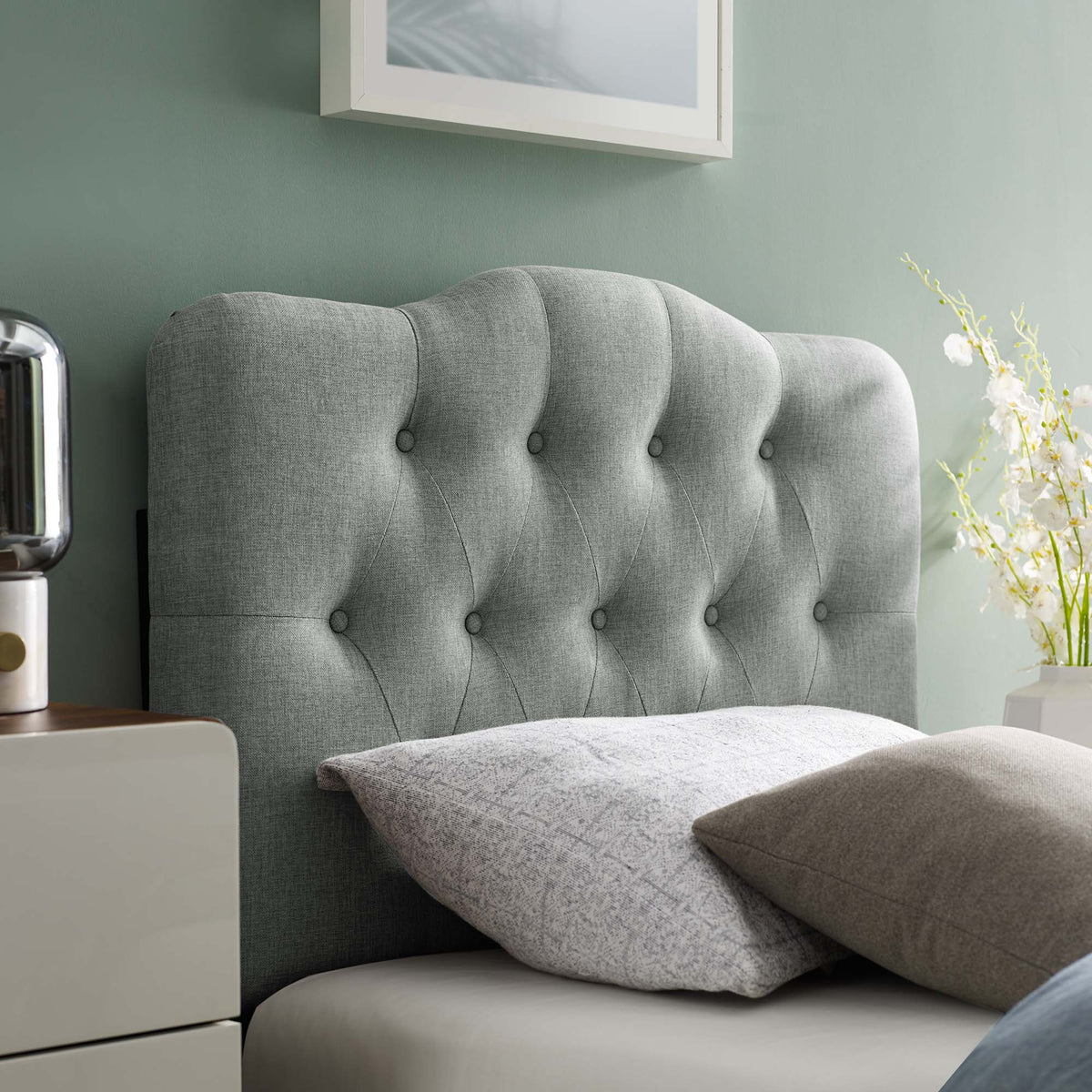 Annabel Upholstered Fabric Twin Headboard by Modway