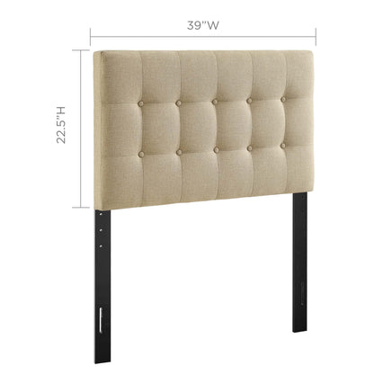 Emily Upholstered Fabric Twin Headboard by Modway