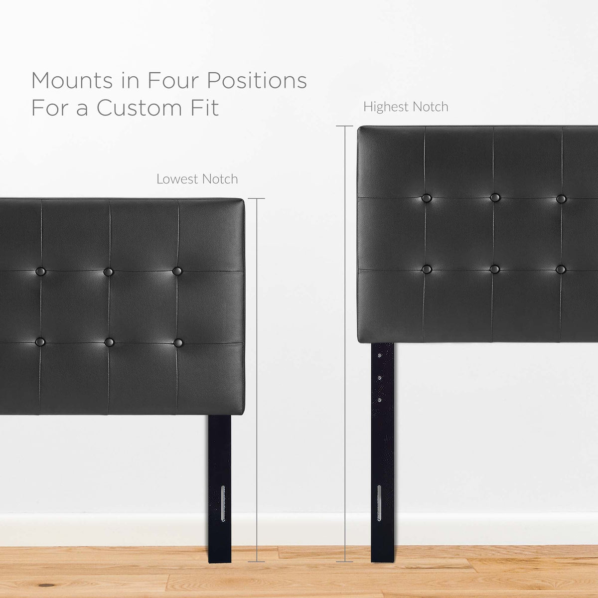 Emily Upholstered Vinyl Twin Headboard by Modway