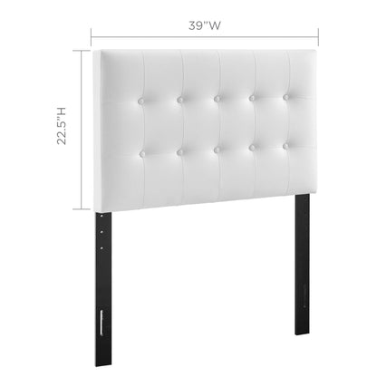 Emily Upholstered Vinyl Twin Headboard by Modway