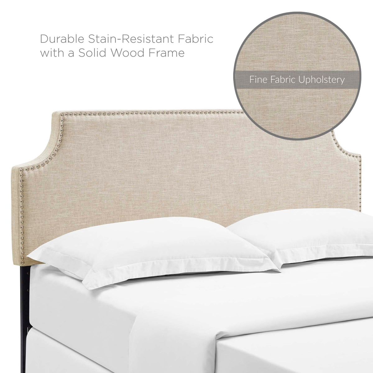 Laura Upholstered Fabric Queen Headboard by Modway