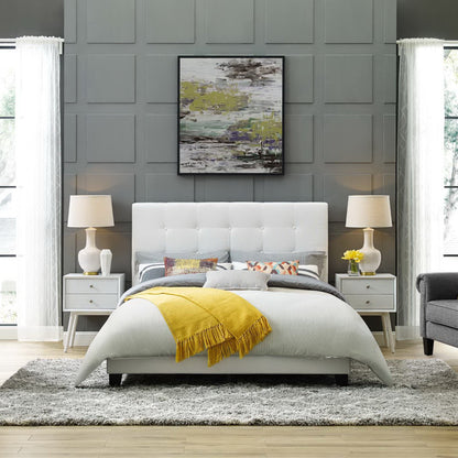 Melanie Tufted Button Upholstered Fabric Full Platform Bed by Modway