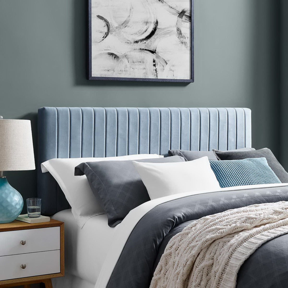 Keira Performance Velvet Full/Queen Headboard by Modway
