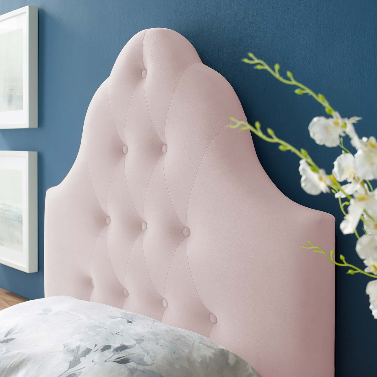 Sovereign Diamond Tufted Performance Velvet Twin Headboard by Modway