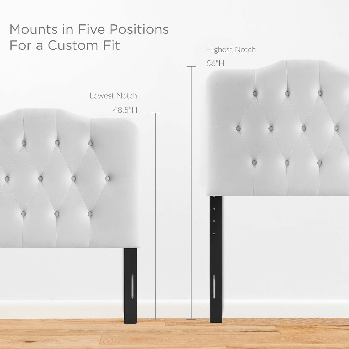 Annabel Diamond Tufted Performance Velvet Twin Headboard by Modway
