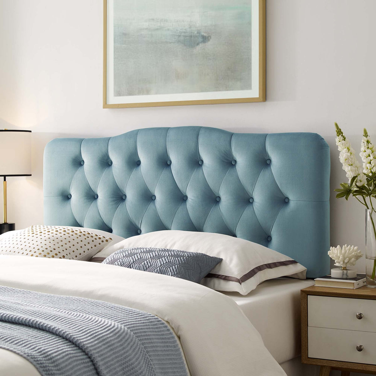Annabel Diamond Tufted Performance Velvet Full Headboard by Modway