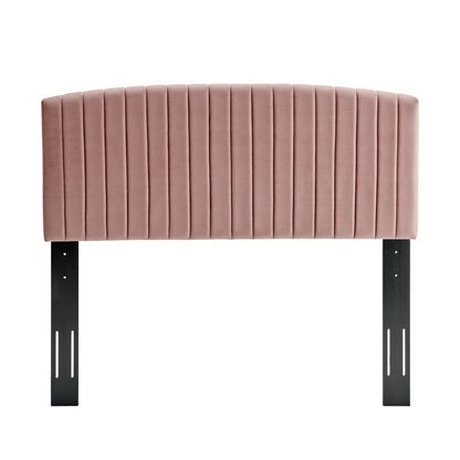 Alessi Performance Velvet Queen Platform Bed by Modway - Dusty Rose / White (MOD-6283)