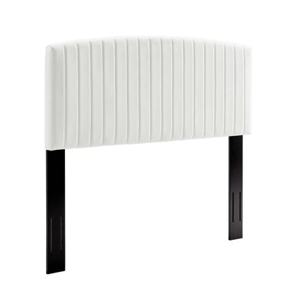 Alessi Performance Velvet Queen Platform Bed by Modway - Dusty Rose / White (MOD-6283)