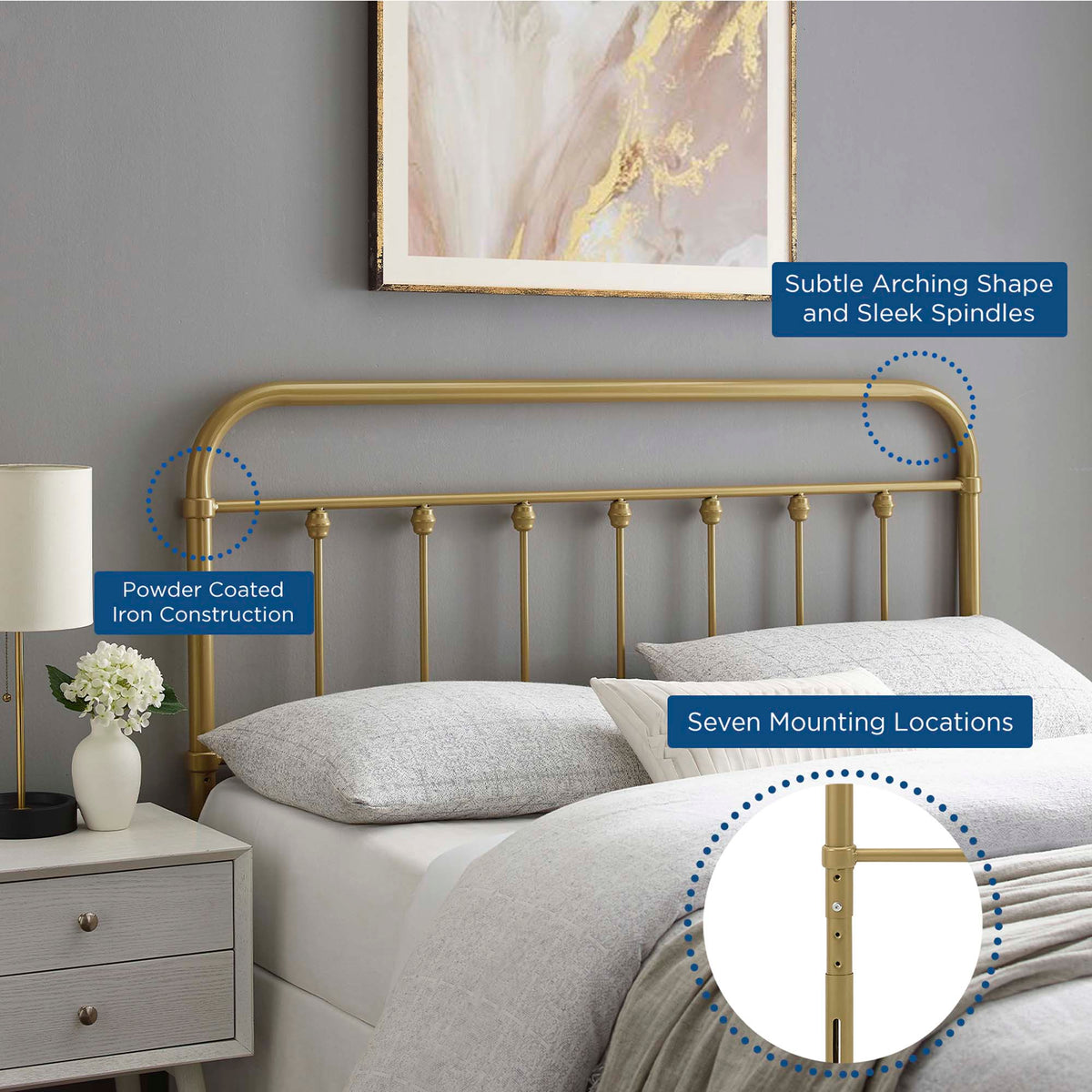 Sage Metal Full Headboard by Modway