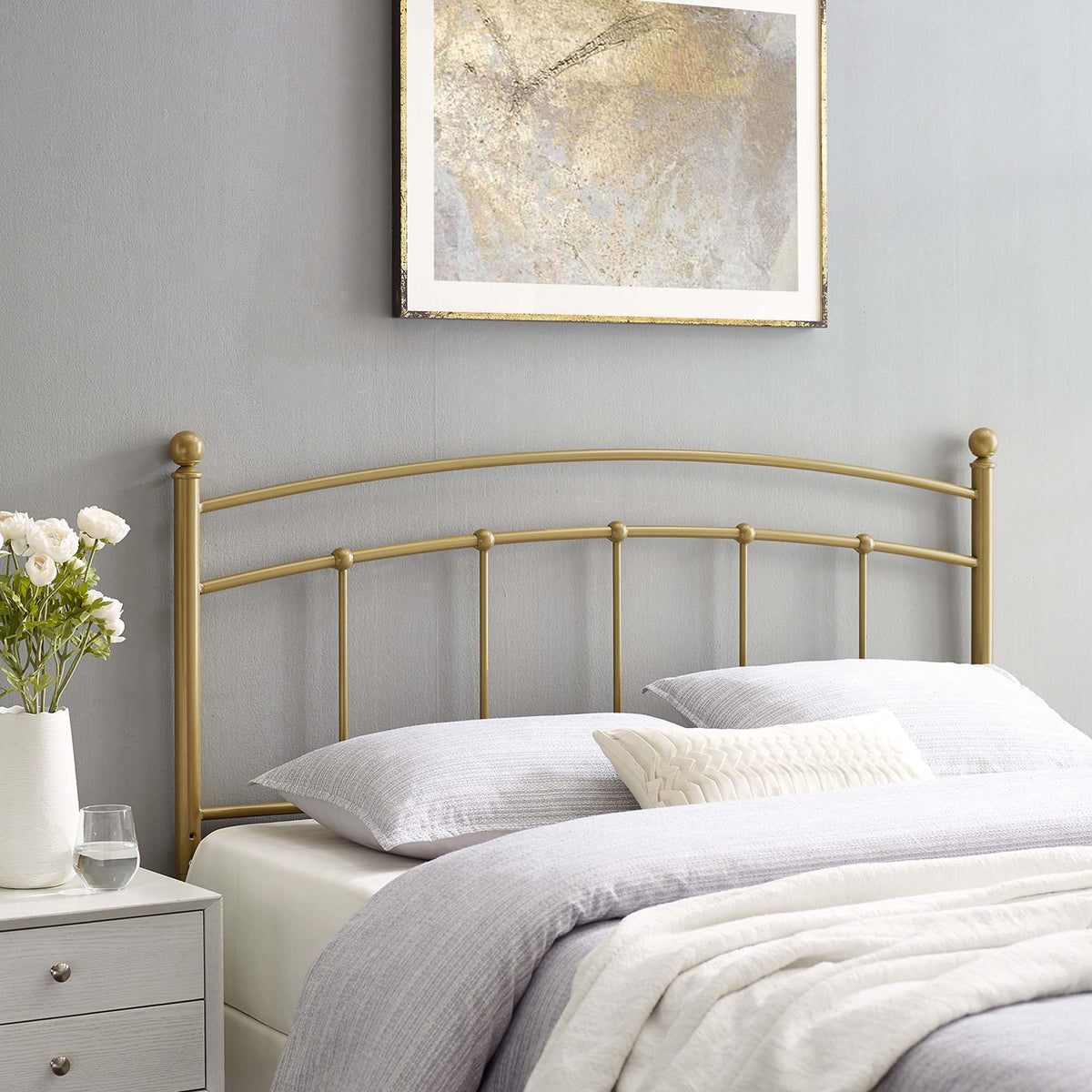 Abigail Metal King Headboard by Modway