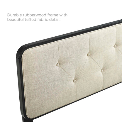 Collins Tufted Fabric and Wood King Headboard by Modway
