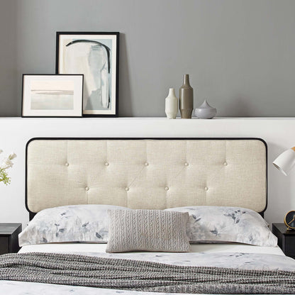 Collins Tufted Fabric and Wood King Headboard by Modway
