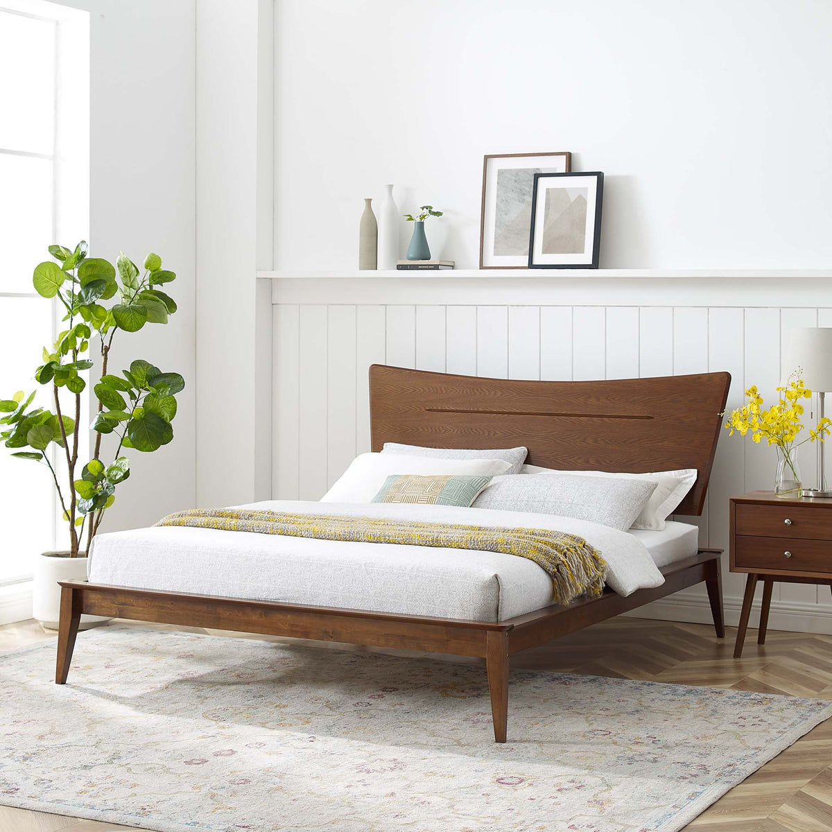 Astra Wood King Platform Bed by Modway