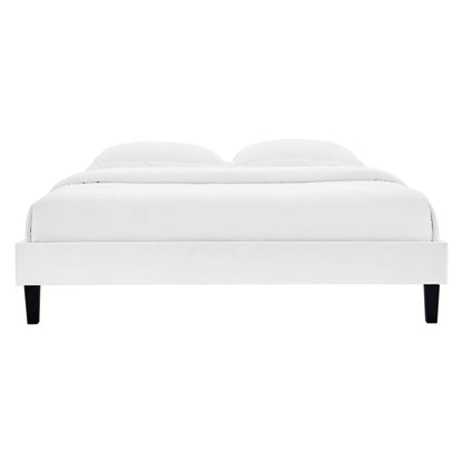 Reign Performance Velvet Queen Platform Bed Frame by Modway