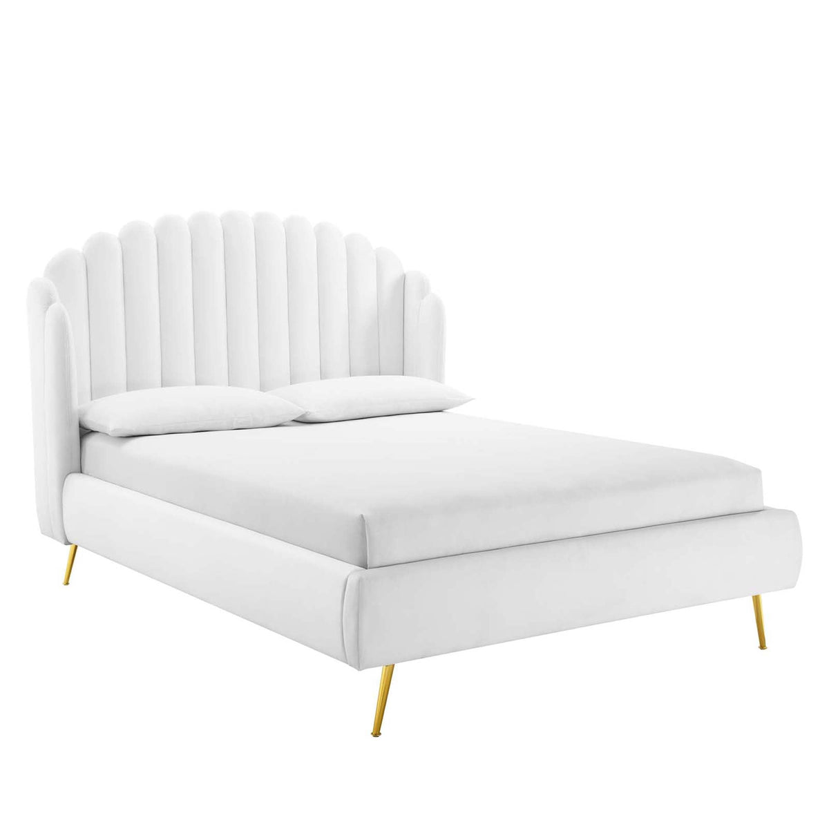 Lana Performance Velvet Queen Wingback Platform Bed by Modway