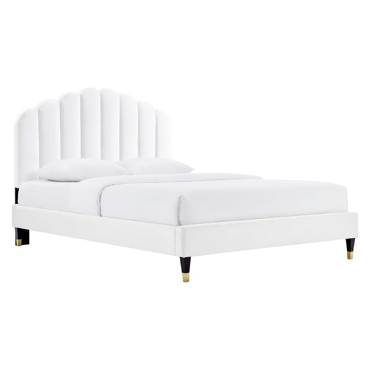 Daisy Performance Velvet Queen Platform Bed by Modway